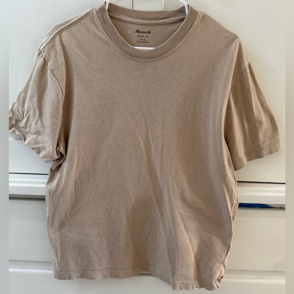 Madewell Allday Beige Tee Size S